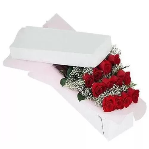 Beautiful Dozen Long-Stemmed Red Roses in a Box