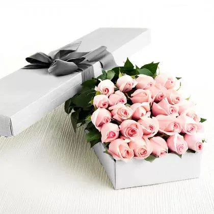 2 Dozen Premium Pink Roses in a Box