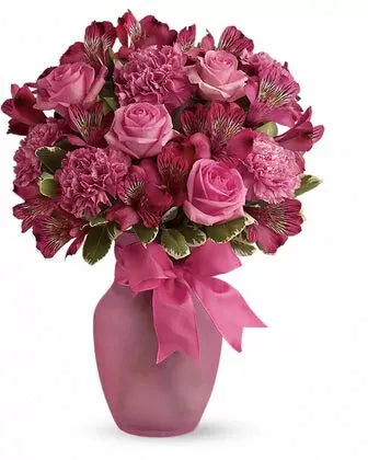 Beautiful Pink Flowers in a Vase