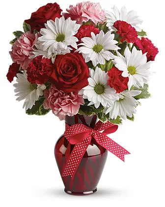 Beautiful Red Roses in Vase