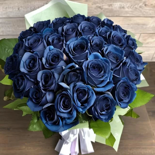 Enchanting 24 Blue Roses Bouquet