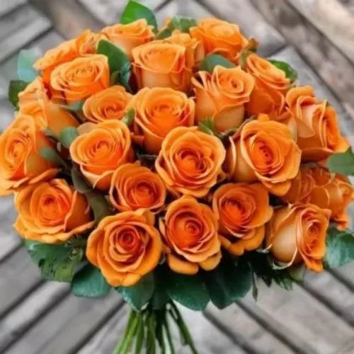 Fresh 36 Orange Roses Bouquet